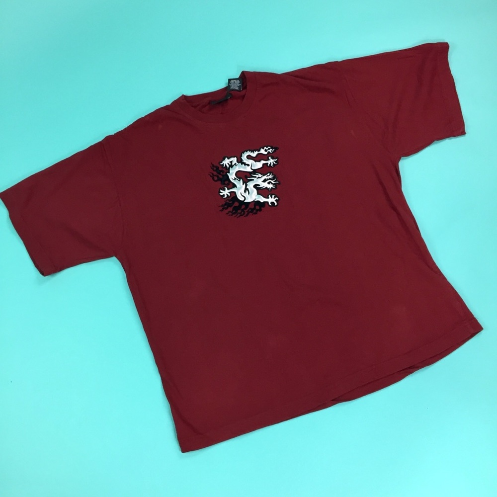 Vintage Skater Red Dragon T Shirt